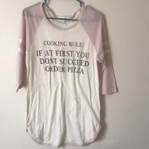 BNWT WILDFOX sheer baseball sleeve tunic